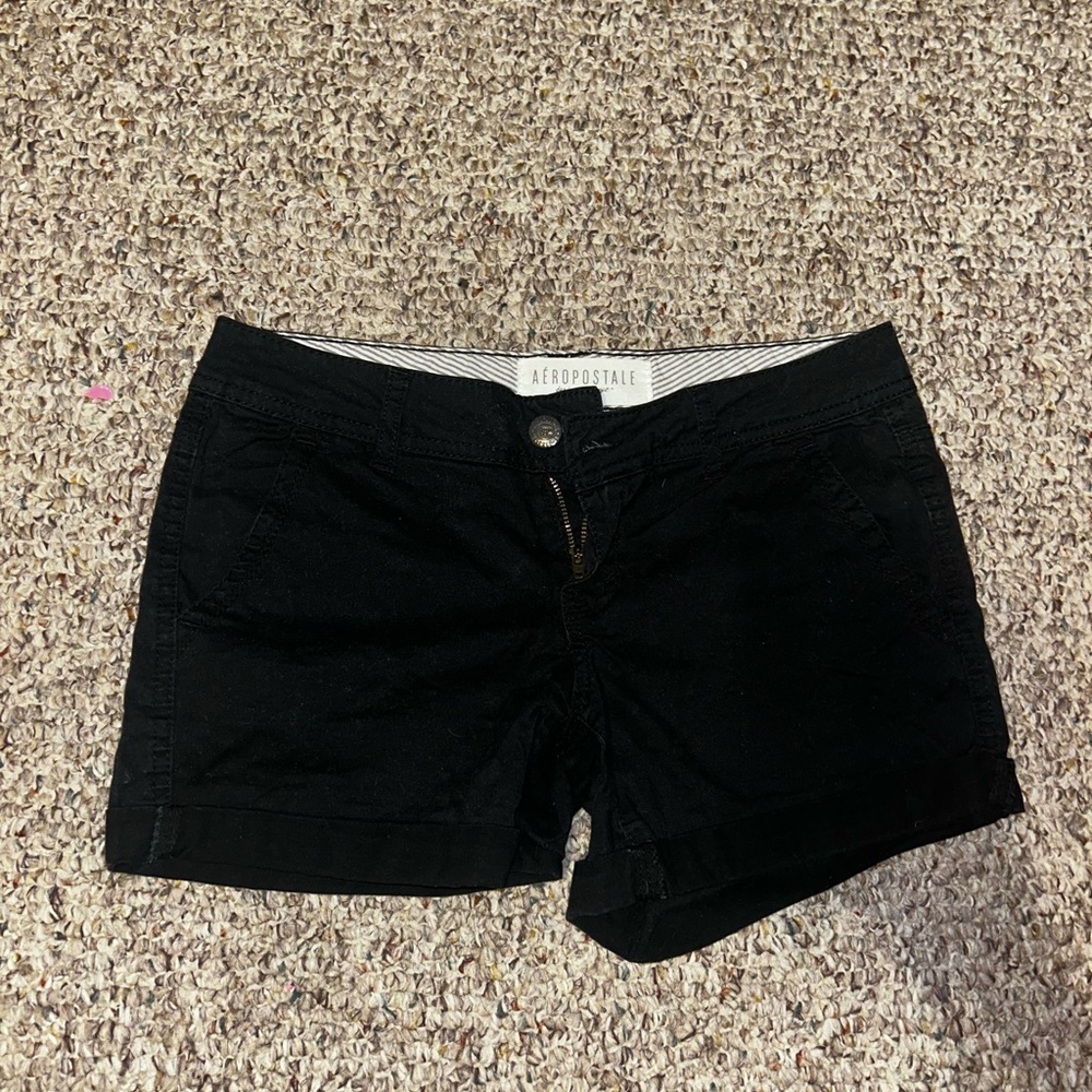 Aeropostale Women's Classic Black Jean Shorts